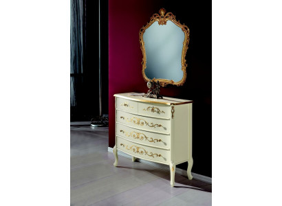 Miwwelen Holz Stil Barock Kommode Schief Designer Luxus Italienesch
