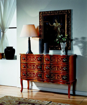 Italienesch Stil Design Miwwelen Kommod Schief Kommoden Luxus Sideboard