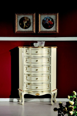 Italienesch Miwwelen Luxus Stil Barock Wäiss Schaf Kommode Designer Miwwelen