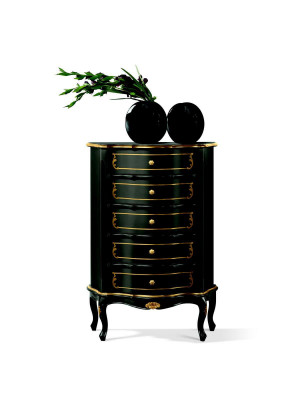 Italienesch Miwwelen Stil Barock Schwaarz Designer Schaf Kommode Miwwelen
