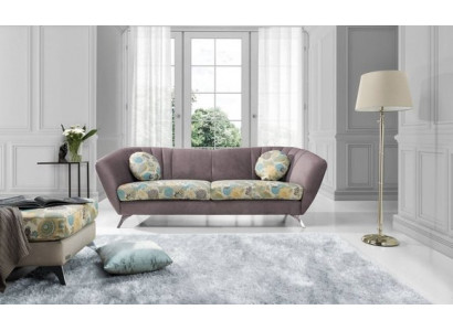 Design 3-Sëtzer Relax Club Canapéen Lounge Sofa Textil Polster Couch Stoff Couchen