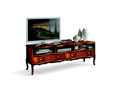 Italienesch Holz Miwwelen Säitendaach TV Lowboard Laang RTV Schaf Luxus Wunnzëmmer Nei
