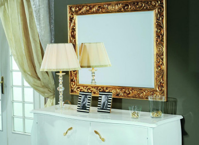 Wanndspigel Spigel Buedzëmmer Hall Design Salon Antik Stil Glas Vintage Barock Rokoko