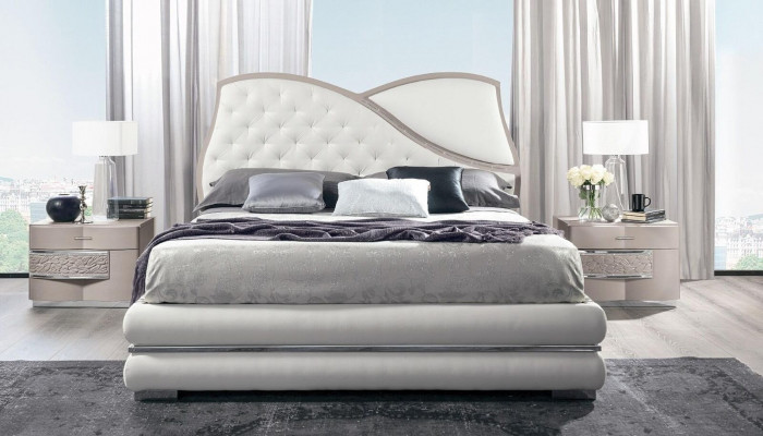 Bett Bettgestell Bettrahmen Better Duebel Luxus Duebelbett Wäiss Modern Design