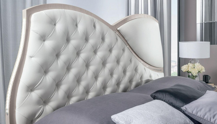 Bett Bettgestell Bettrahmen Better Duebel Luxus Duebelbett Wäiss Modern Design