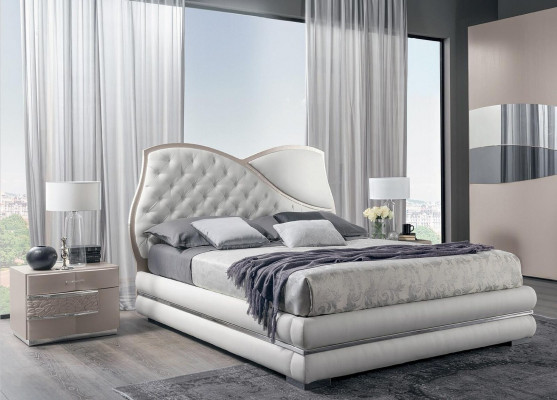 Bett Bettgestell Bettrahmen Better Duebel Luxus Duebelbett Wäiss Modern Design