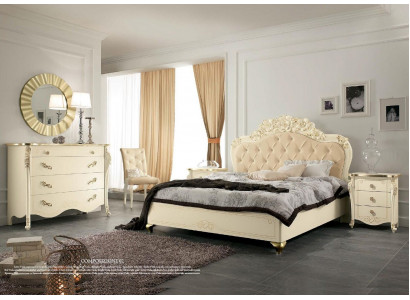 Bett Beige Holzbett Schlofzëmmer Design Better Italienesch Art déco Italien Nei