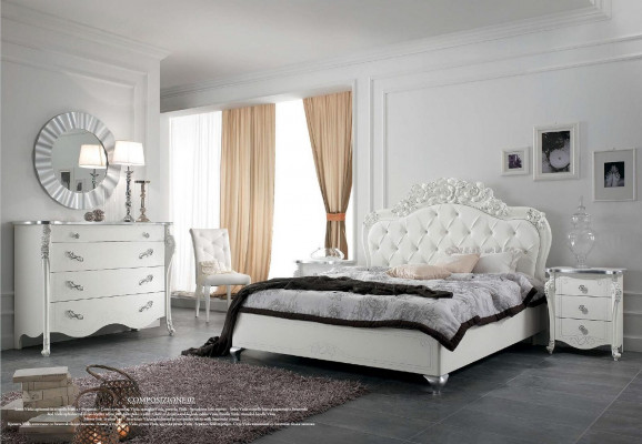 Bett Stil Schlofzëmmer Better Holz Italienesch Miwwel Design Klassesch Art déco