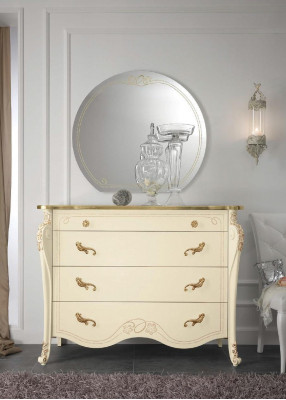 Kommod Beige Buffetschéiner Stil Holz Miwwelen Kommoden Nei Italienesch Miwweldesign