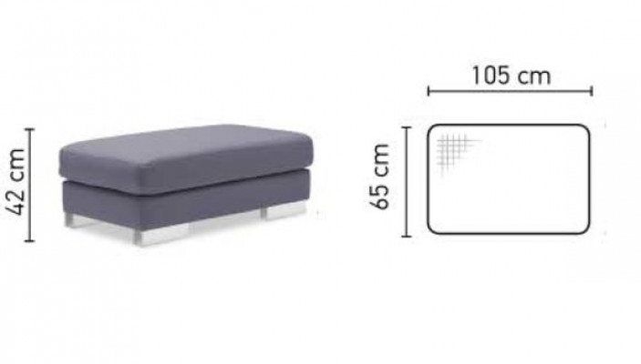 XXL Club Fousshocker Club Lounge Hocker Pufa Lieder Designer Textil