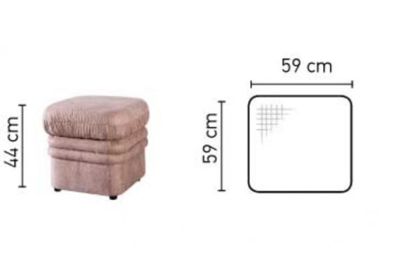Lounge Hocker XXL Club Fouss Hocker Ottomane Pufa Stoff Textil Design