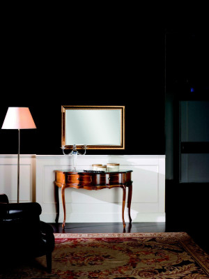 Design Luxus Miwwel Stil Barock Konsolendësch Konsol Dësch Holz Anrichte