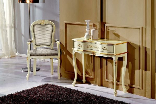 Braun Holz Italienesch Miwwelen Konsolendësch Miwwel Stil Barock Design Konsolen