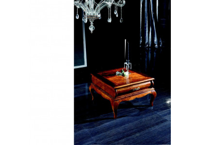 Holz Italienesch Miwwelen Barock Stil Braun Luxus Couchdësch Wunnzëmmer Dësch Nei