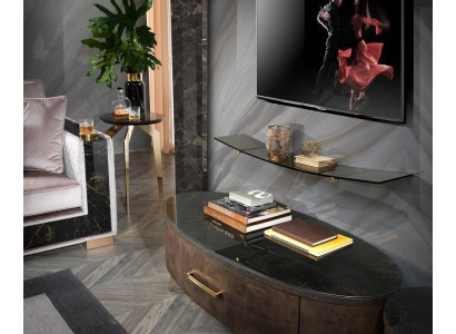 Modern Wunnwand Wunnzëmmer Wandregal Sideboard RTV Regal Maueren Schaf 2-Deeler.