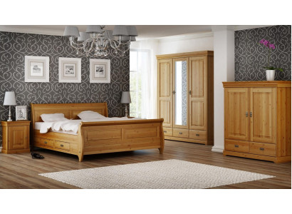 Design Schlofzëmmer Sets Komplett Bett Kleederschaf Nuechtdësch 5 Deeler Set