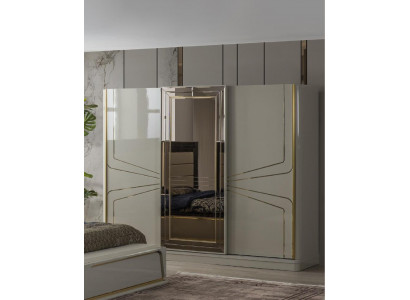 Luxus Kleederschaf Holzkast Schaf Schlofkummer Schief Beige
