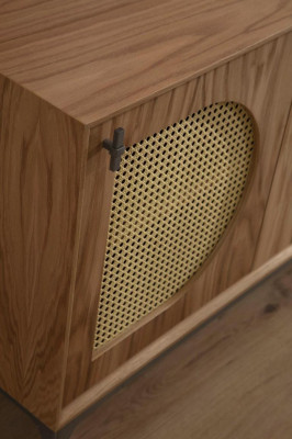 Sideboard mat Spigel Anrichte Sideboards Holz Schaf Möbel Braun Nei