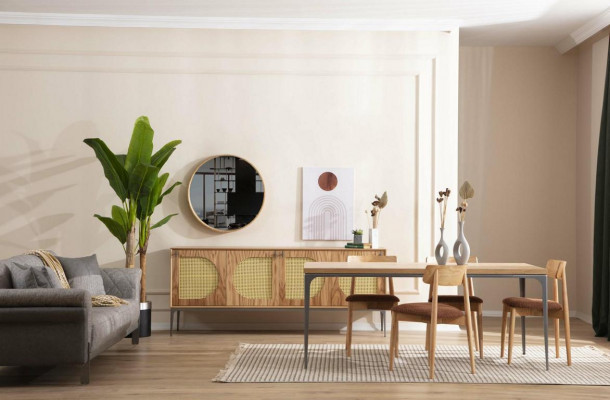 Sideboard mat Spigel Anrichte Sideboards Holz Schaf Möbel Braun Nei