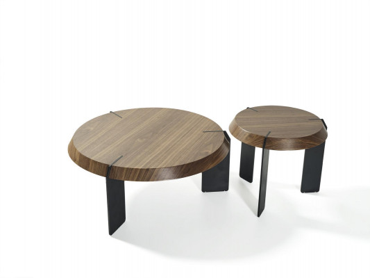 Canapé Dësch Niewendësch Designer Dësch Ronn Braun Wunnzëmmertësch Nei