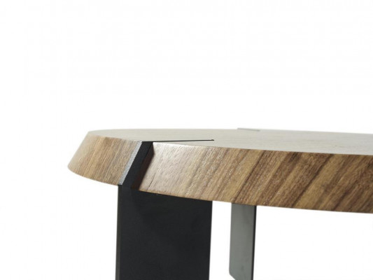 Canapé Dësch Niewendësch Designer Dësch Ronn Braun Wunnzëmmertësch Nei