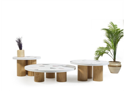 Couchtischen Niewentischen Design Wunnzëmmer 3 Stéck Italieneschen Stil