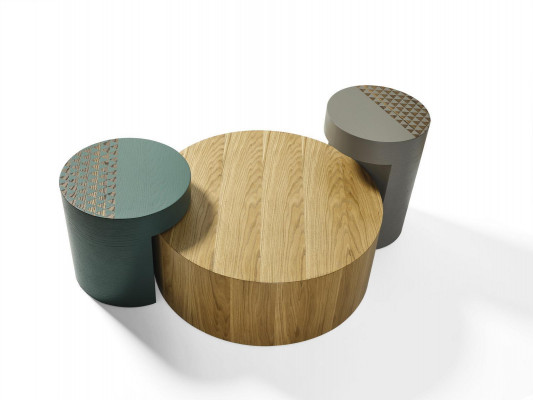 Kaffisdësch Niewendëscher Couchdëscher Ronn Dëscher Braun Luxus Dësch 3tlg