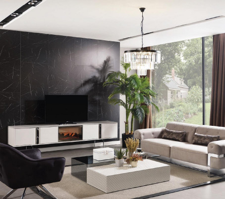 Sofagarnitur 31 Sëtz 2x Couchtisch Säitentisch Designer Polster 5 Stéck.