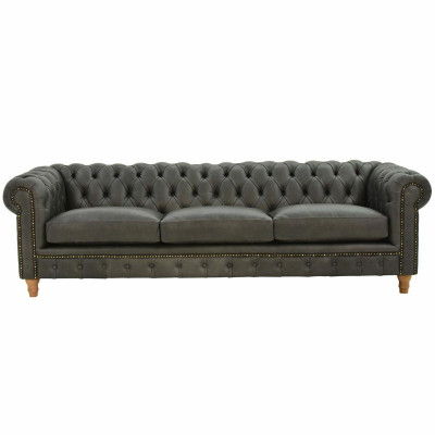 Design Lieder Canapé - Chesterfield Polster dräisëtzer 240 cm Nei