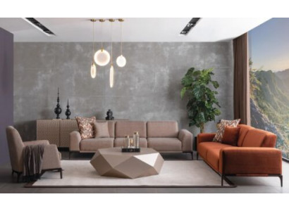 Italienesch Stil Miwwelen Ariichtung Sofa 431 Sëtz Anrichte Dësch 6tlg