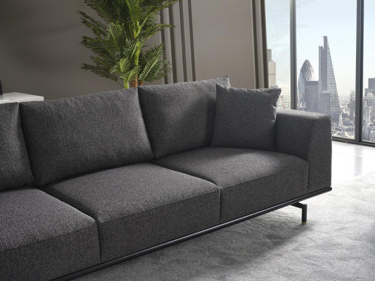 Soffagarnitur 431 Hockeren Dësch Couch Loungebereet Néi Wunnzëmmer Design 5 Stécker