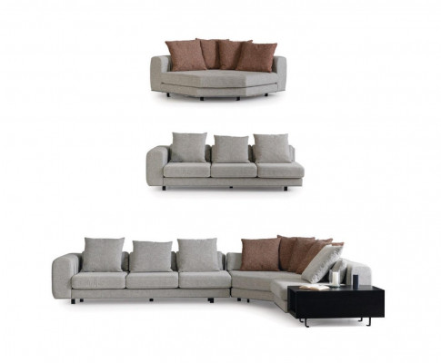 Wunnlandschaft Canapé Eckcouch Design Miwwel Zofa L-Form Neien Stil Modern