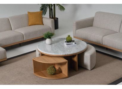 Wunnzëmmer Dësch Dësch Design Miwwelen Luxus Ariichtung Modern