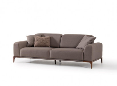 Wunnzëmmer Canapé Couch Dräi-Sëtzer Design Luxus Couchen Miwwelen brong
