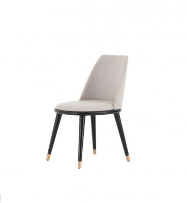 Designer Mega komfortabele beige Iesszëmmerstull am moderne Stil