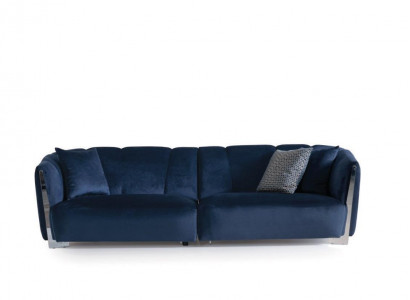 Wunnzëmmer Sofa Canapé Designer Textil Sëtz Këssen Design blo