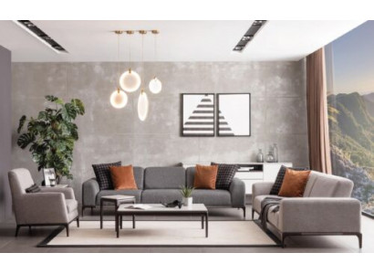 Sofabett 4 Sëtzer Faarf Gro Wunnzëmmer Design Stil Miwwelen Modern nei
