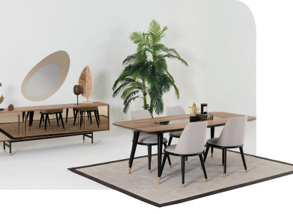 Wunnzëmmer Spigel Anrichte Schaf Edel Design Holz 2t. nei Luxus