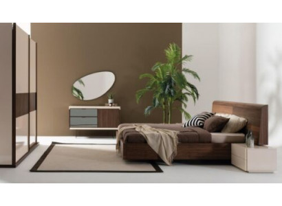 Design Luxus Schlofzëmmer Bett 2x Nuetsdëscher Kommode Garnitur Better 8-st. Set
