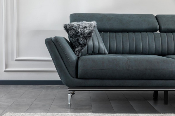 Wunnzëmmer Set Ecksofa L-Form TV-Ständer Fernsehwand Garnitur Design