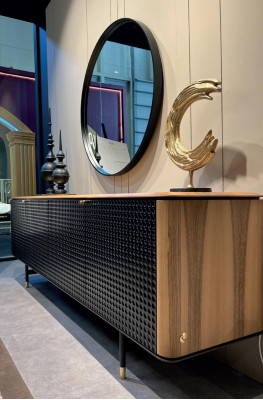 Iesszëmmer Set Dësch 4x Still Kommode Spigel 7-deel Grupp Iesse Garnitur