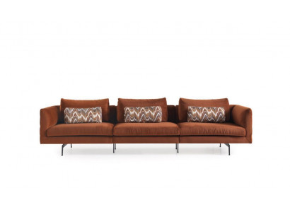 Wunnzëmmer Sofa 4 Sëtzer Couch Sëtz Polster Couchen Design brong