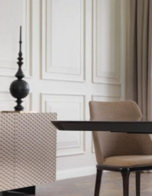 Iesszëmmer Holzdëscher Iessegruppeset Stullgrupp Neit 4x Design 5 Deeler.