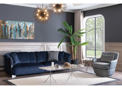 Sofagarnitur 4+1 Sëtz Couchtisch Sofa Sessel Sëtz Luxus Set 3 Stéck nei