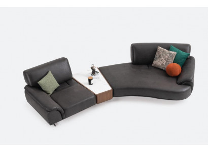 Ronn Wunnzëmmer Couch Miwwelen 5 Sëtz Couchen Ronn Canapé Miwwelen Textil