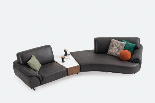 Ronn Wunnzëmmer Couch Miwwelen 5 Sëtz Couchen Ronn Canapé Miwwelen Textil