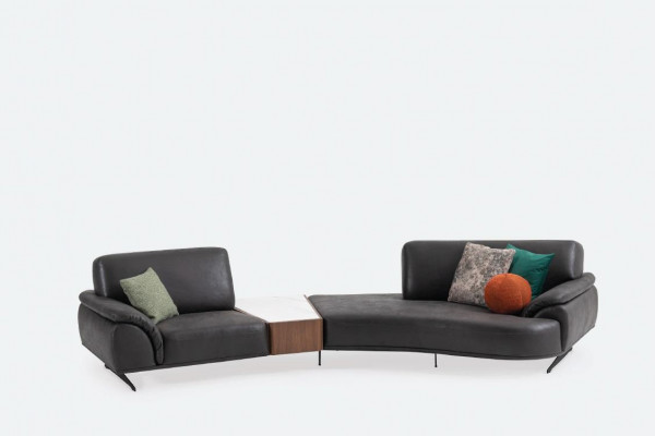 Ronn Wunnzëmmer Couch Miwwelen 5 Sëtz Couchen Ronn Canapé Miwwelen Textil