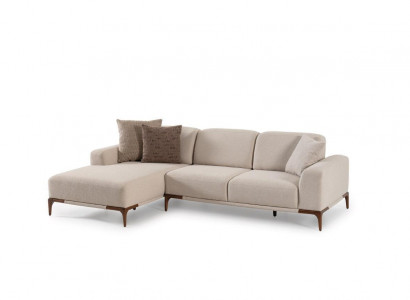 Wunnzëmmer Eckcouch L-Form Couch Polsterung Luxus Stil Couchen Design