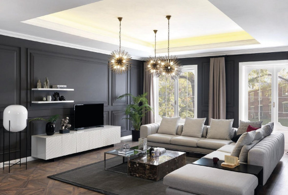 Luxus-Sideboard fir Fernseher TV Fernsehschaf Wohnzimmer Schiefen