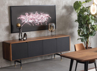 Wunnzëmmer Kredenz brongen Luxus Stil modernen Holz Sideboard Loft 228cm